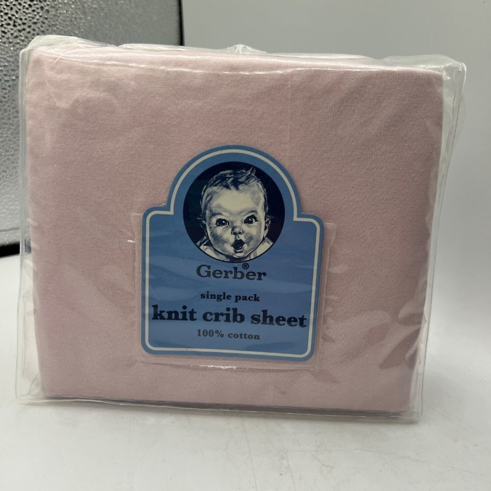 Gerber Single Pack Knit 100% Cotton Crib Sheet